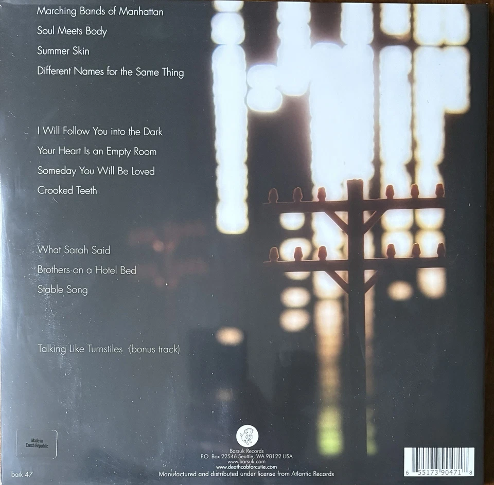 Death Cab for Cutie Plans 2LP  20th Tour Exclusive Green Smoke Vinyl Record - Image 4 of 4