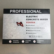 Professional X2600A Electric Concrete Mixer 1200W 0-950r/min NEW