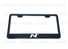 1 pieza 3D N Logo Emblema Insignia NEGRO Metal Inoxidable Marco Placa Soporte Etiqueta