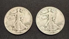 1943 Walking Liberty Half Dollars-90% Silver-(Lot Of 2 Coins)