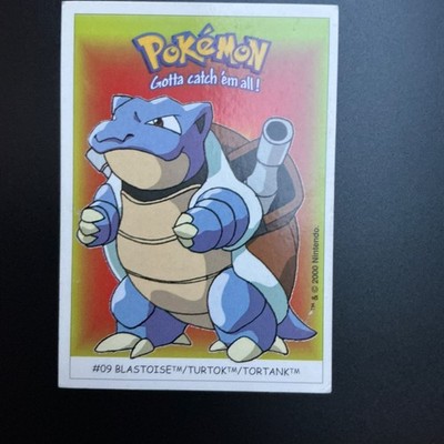 #09 Turtok Dunkin Boomer Sticker Pokemon Karte Jahr 2000  Vintage