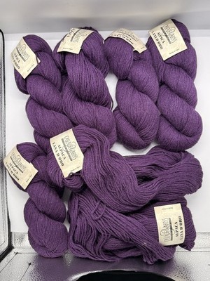 Lot of 7 Cascade Yarns 219 yds 50% Alpaca 50% Wool Purple 1052 Same Dye Lot