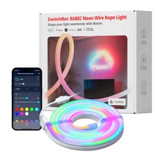 Switchbot Rgbic Neon Rope Lights Matter Certified Wire Rope Light Diy Flexible S