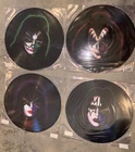 KISS 4x PICTURE DISC VINYL Lot GENE SIMMONS ACE FREHLEY PETER CRISS PAUL STANLEY