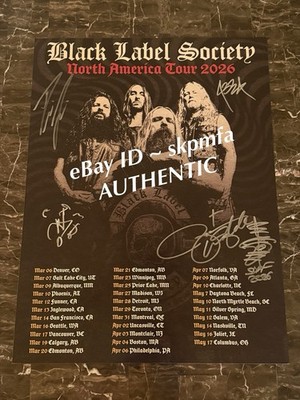 BLACK LABEL SOCIETY Poster SIGNED 💯 Official Zakk Wylde AUTHENTIC