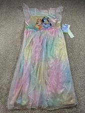 Bluey Pastel Rainbow Costume Dress Size L 10-12 