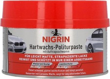 NIGRIN Hartwachs- Politurpaste, reinigt, glättet und konserviert, 250 ml