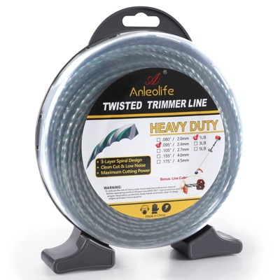 1-Pound Heavy Duty Twisted .095-inch-by-393-ft Dual Core String Spiral Trimme...