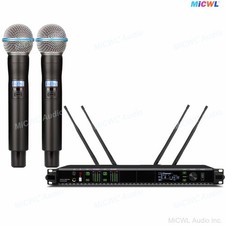 AD4-Beta58 Handheld Wireless Microphone System 2 B58 Stage DJ Karaoke Set
