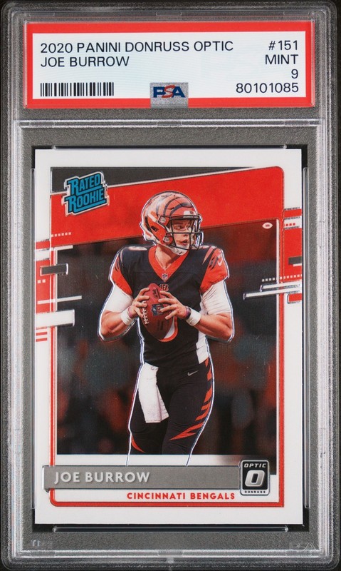 2020 Panini Donruss Optic Joe Burrow #151 PSA 9 Bengals
