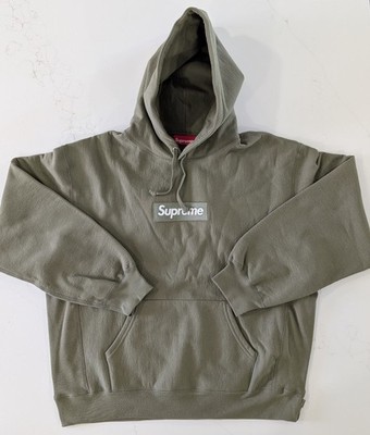SUPREME Box Logo Hoodie FW25 Light Olive BOGO Sweatshirt Mens