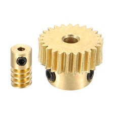 Worm Gear Set 0.5 Module 1:25 Reduction Rate(Gear-3mm Bore, Rod 2mm Bore)