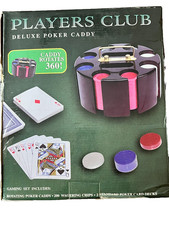Players Club Deluxe Poker Rotating Caddy 200 Wagering Chips Cards NEW! Players Club Deluxe Poker Rotating Caddy 200 Wagering Chips Cards NEW! - Image 1