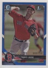 2018 Bowman Chrome Prospects Blue Refractor 80/150 Travis Lakins #BCP139 5tr
