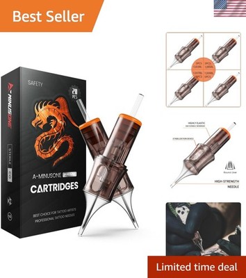 Versatile 12RL Tattoo Needle Pack - 20 Pcs for Fine Details and Perfect Lines