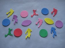 SALE  16 - FOAM STICKERS - SPORTS - ASSTD COLORS  SHAPES - NEW 