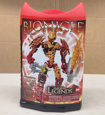 LEGO Bionicle 8985 Ackar NEW! RARE! Red Fire Flame Glatorian