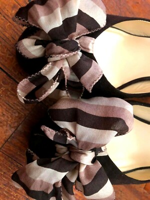 靴 Vintage Miu Miu Cowhide Bow Mules Miu Miu Nappa Leather Bow Mule Sandals | Neiman Marcus