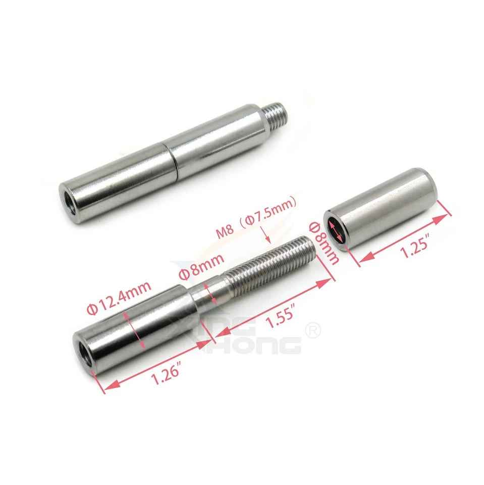 Kit de extensiones de espejo cromado de 2" para Harley Softail Slim FLSL Deluxe FLDE Foto 4 de 4