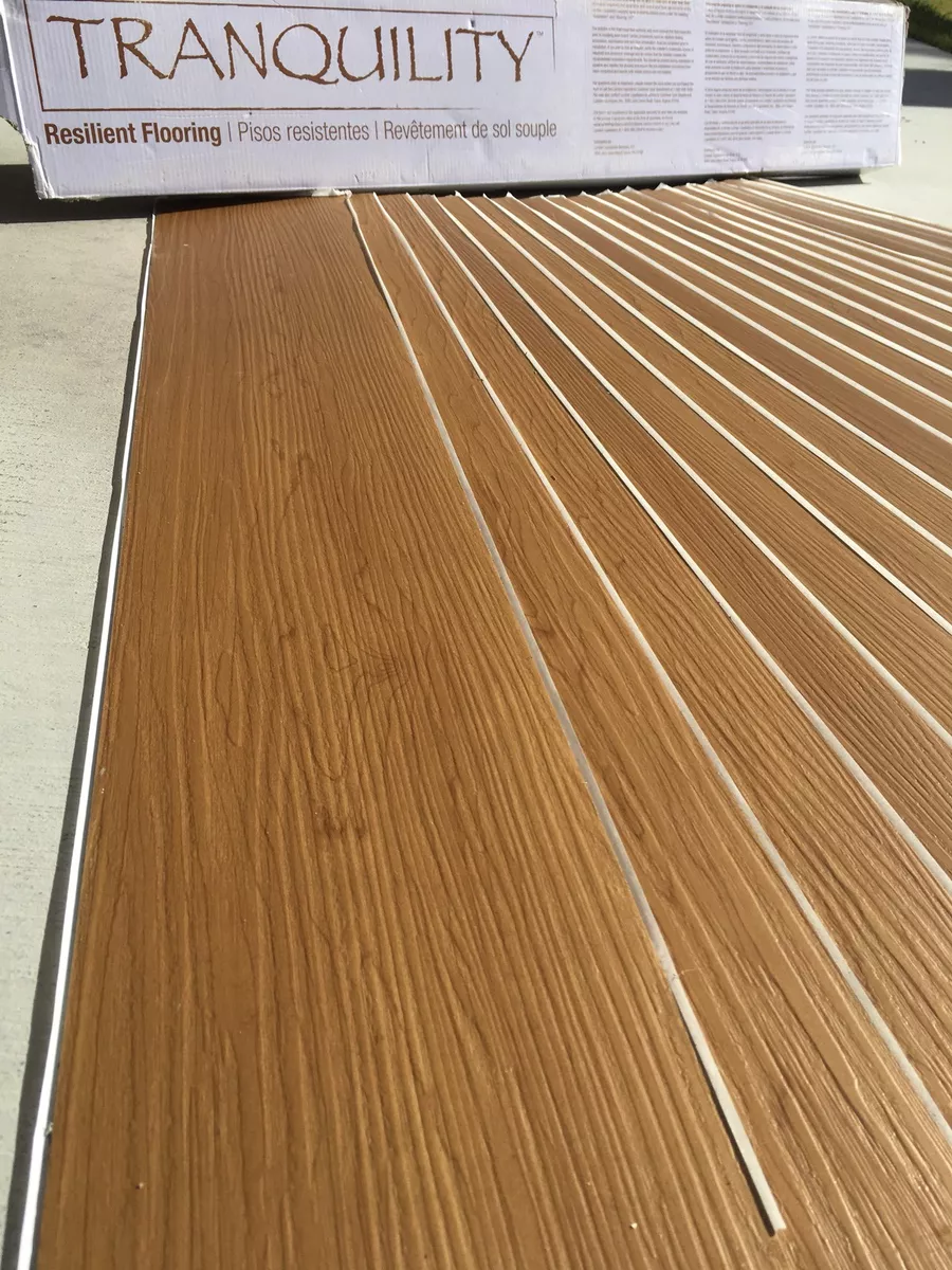 Tranquility Resilient Hardwood Flooring Country Oak Stick Vinyl Planks 30 Sq Ft