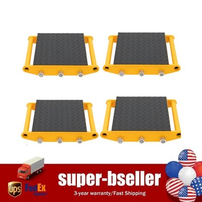 4x Machine Skates 15T Machinery Skate Dolly Machinery Moving Skate Machinery