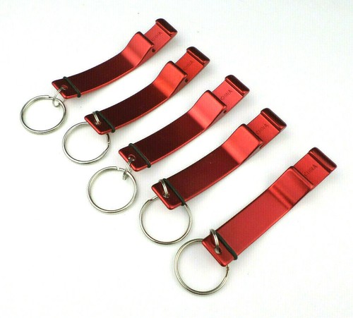 10-pcs abridor de botellas llaveros rojo anodizado aluminio cerveza soda superior popper - Imagen 5 de 5
