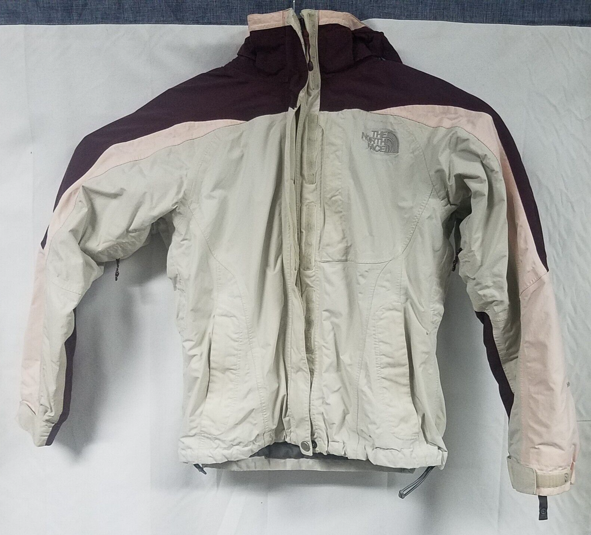The North Face Zip Front Windbreaker Small Light Jacket Hooded Sz