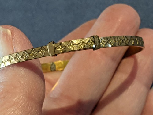 Vintage Antique Children Adjustable Brass Bracelet - Picture 7 of 12