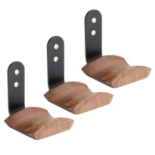 3x CAMVATE Universal Wooden Headphone Headset Stand Hanger w/1/4" Mouning Points
