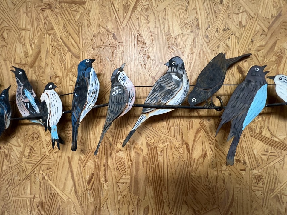 Birds Metal Wall Decor Birds on Wire Metal Wall Hanging, Wall