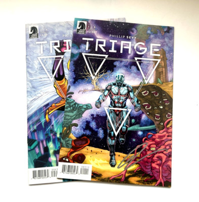 Dark Horse TRIAGE (2019) #1-2 Signed (+Sketch) Phillip Sevy NM (9.4) SHIPS FREE!