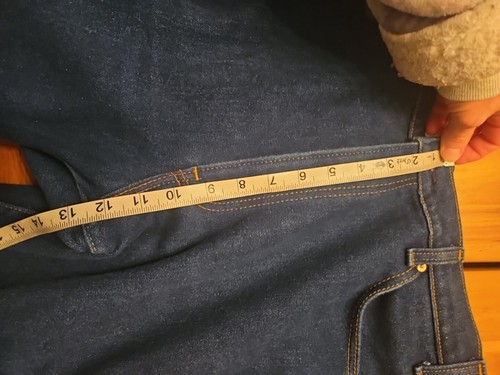 Vintage Levi's 509 Jeans 34 X 32 Tapered Leg Darker Blue USA Made Red Tab - Picture 10 of 11