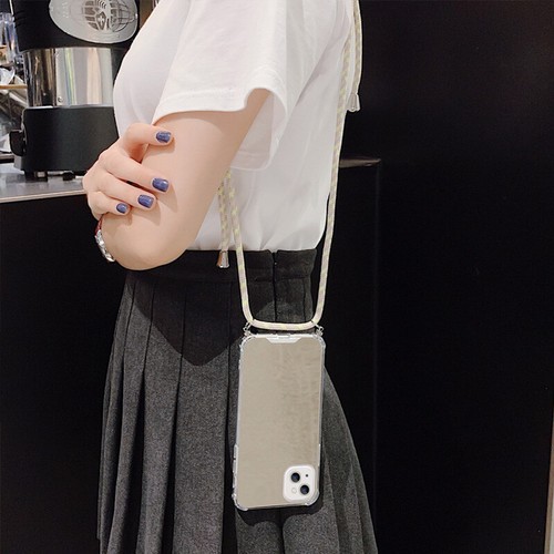 Mirror Acrylic Crossbody Lanyard Case For iPhone 16 15 14 Pro Max 13 12 11 Cover - Picture 8 of 12