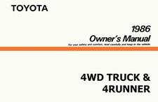 1986 Toyota 4wd Truck 4runner Owners Manual User Guide 1986 Toyota 4wd Truck 4runner Owners Manual User Guide