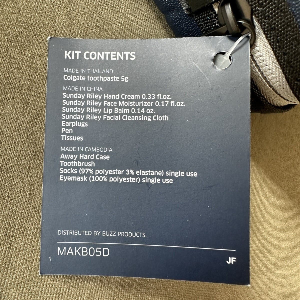 Kit De Voyage Polaris Business Class United Airlines 2025 - Sac Avec