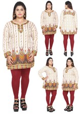 PLUS SIZES Women Kurta Ethnic Kurti Tunic Multicolor Shirt Dress EPLUS111A[32]