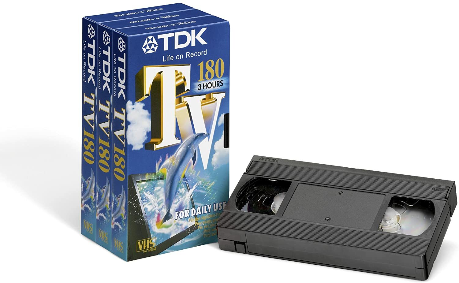 TDK VIDEOCASSETTE 180MIN 3H CONFEZIONE 3 PEZZI