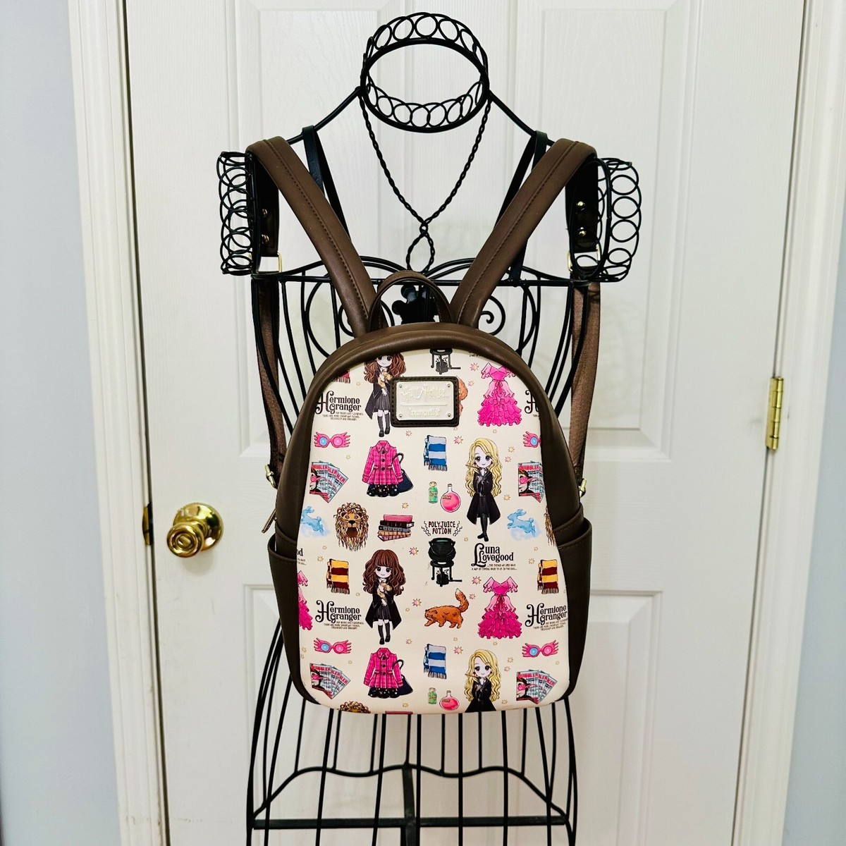 EUC LOUNGEFLY HARRY POTTER HERMIONE GRANGER MEDIUM FAUX LEATHER BACKPACK RETIRED EUC LOUNGEFLY HARRY POTTER HERMIONE GRANGER MEDIUM FAUX  main image 3