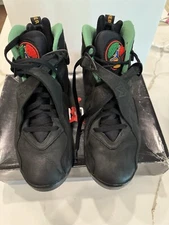 Air Jordan 8 Retro Men’s Sneakers Black /light Concord -aloe Verde Size 11