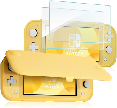 Nintendo Switch Lite イエロー 本体 カバー付き Nintendo Switch Lite Flip Case Cover Thin Slim Tempered Glass
