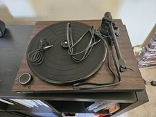 vinyl record player with speakers