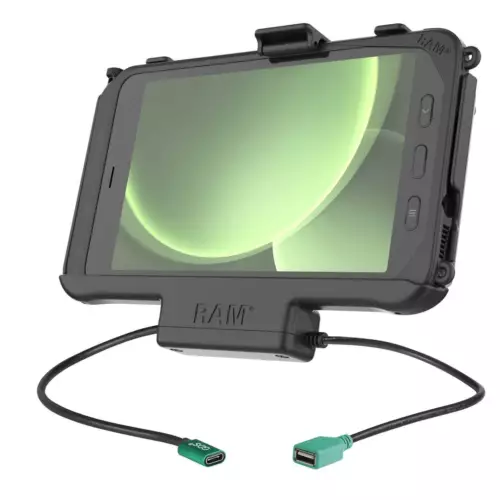 RAM EZ-Roll'r Power + Data Cradle for Samsung Tab Active3 and Tab Active2
