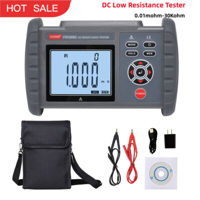 FR3060A 0.01mohm-30Kohm Digital DC Low Resistance Tester 10uohm Micro-ohmmeter