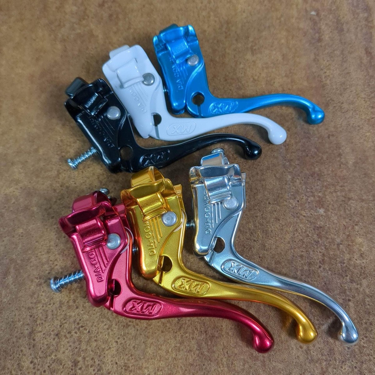 Dia-Compe Tech-IV 4 Old School BMX Brake Lever Red Blue Gold Black