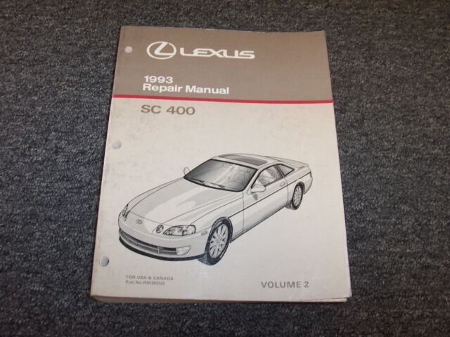 1993 Lexus SC400 Body Chassis Electrical Shop Service Repair Manual