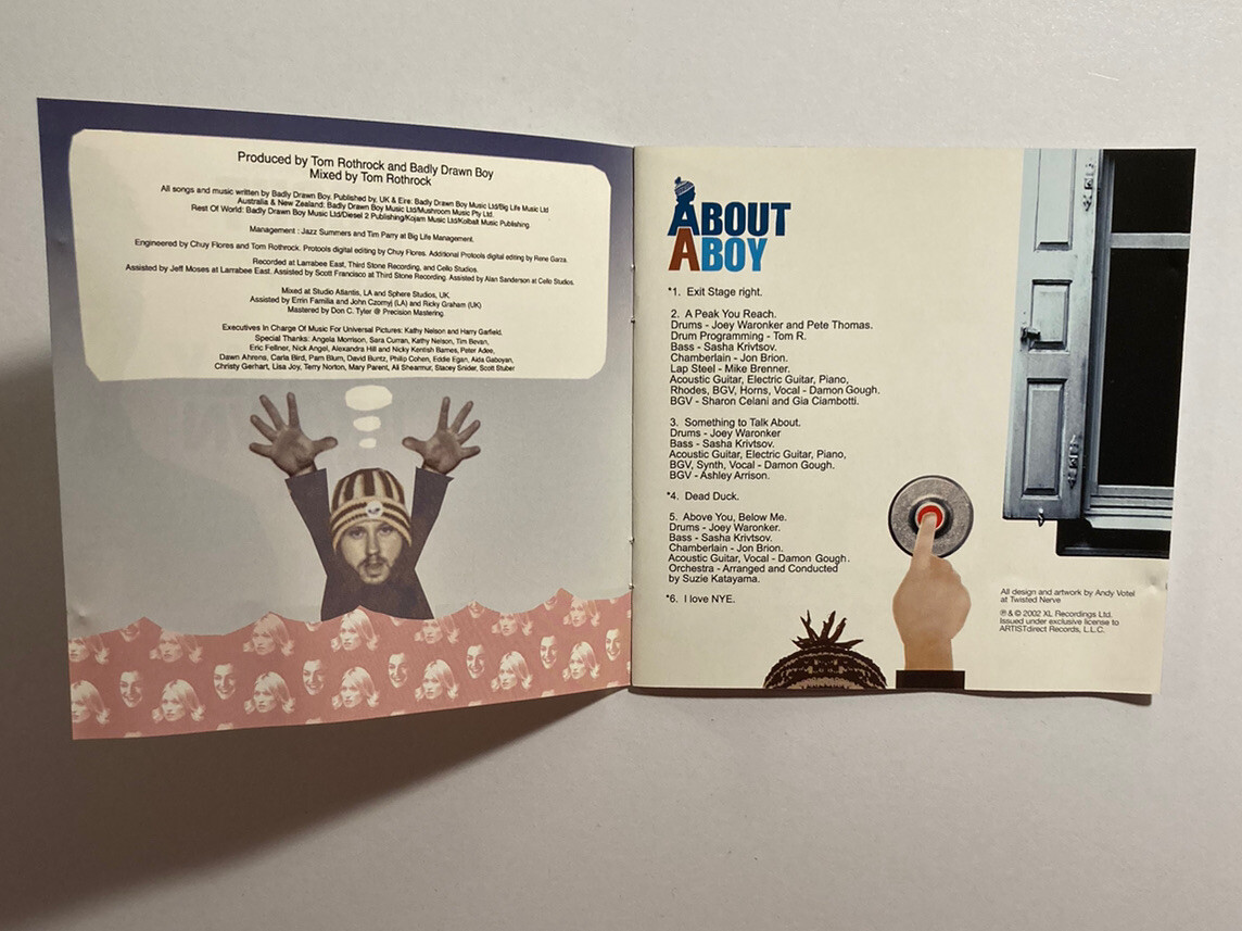 BADLY DRAWN BOY “About A Boy” Movie Soundtrack CD 2002 XL 80119