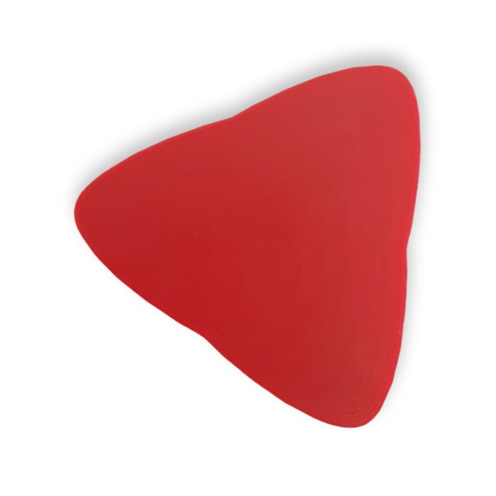 3-Pack Teardrop Triangle Guitar Picks 0.80mm Medium Thickness, Rounded Tip