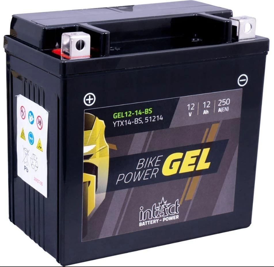 Intact Gel Batterie YTX14-BS 12 V 12 Ah 250 A 150 x 87 X 147 MM - Photo 2/2