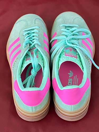 $120 adidas Gazelle Bold | Pulse Mint Screaming Pink | 7.5 - Picture 4 of 17