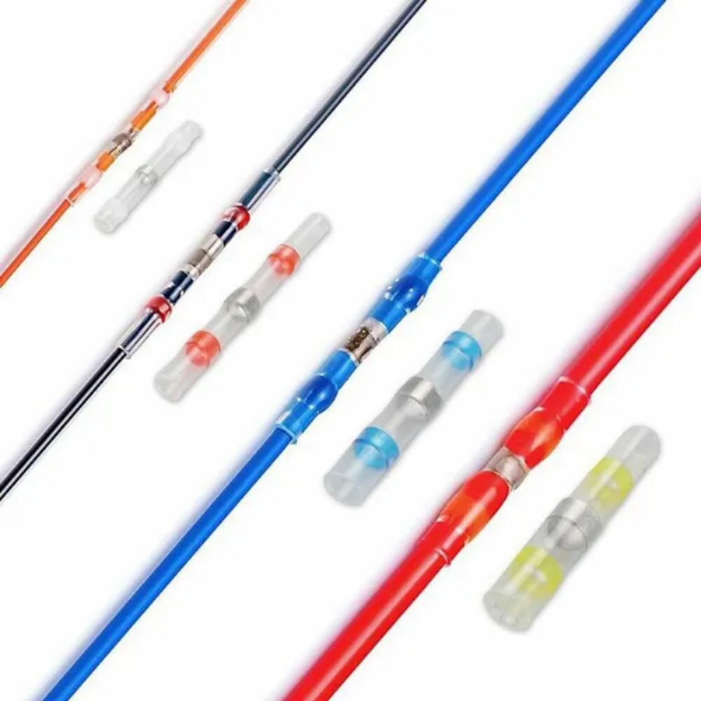 500PCS Marine Grade Heat Shrink Solder Seal Butt Splice Wire Connectors Terminal